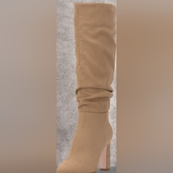 Jessica Simpson 'Minerva' Tall Kneehigh Suede Boot In Mink Size 8 - Picture 3 of 7